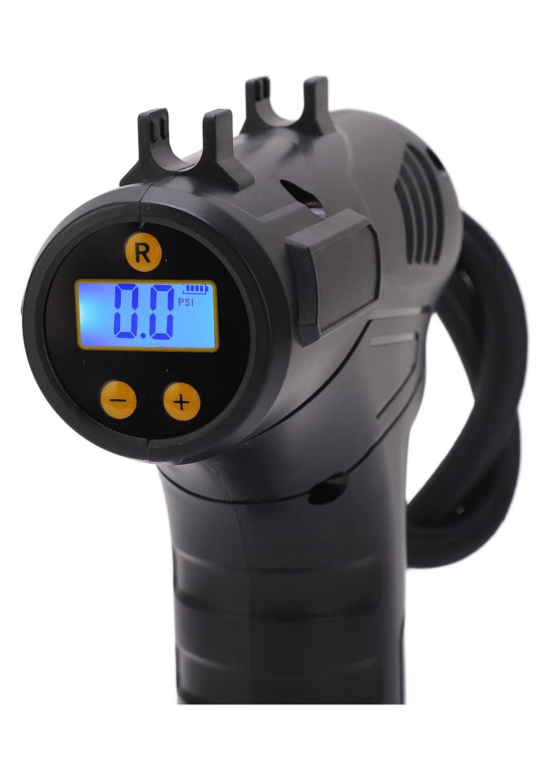Car Tires Pump, Auto Stop LED Light Pressure Preset Cordless Tire Inflator Digital Display 120W for Vehicle - Image 5