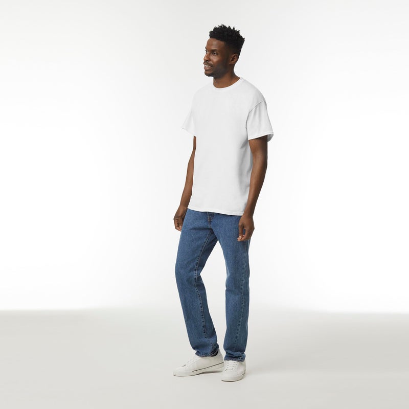 Gildan mens Heavy Cotton T-shirt, Style G5000, Multipack T Shirt, White (3-pack), XX-Large US - Image 3