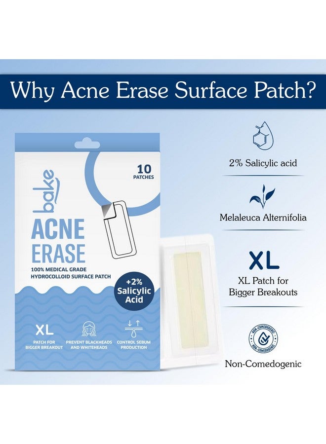BAKE 2% Salicylic Acid Hydrocolloid Acne Absorbing (10 Patches) Surface Patch XL Pimple Patches for Blackheads Removal | Large Acne Erase Strips | Pore Cleansing & Reduces Whiteheads (10 Strips) - Image 5