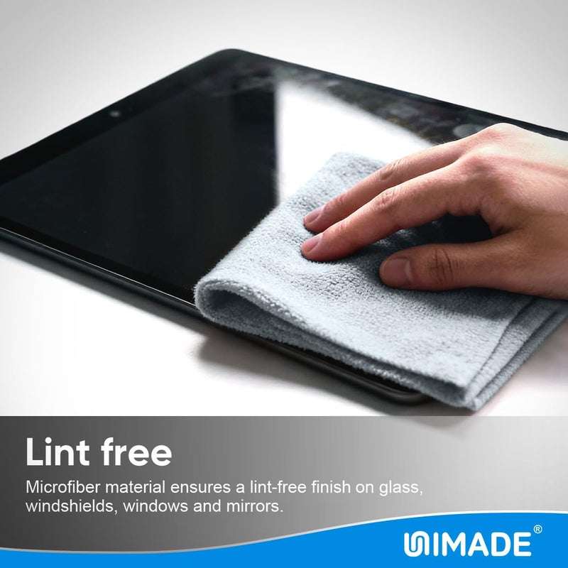 UNIMADE Microfiber Cleaning Cloth, 100 Sheets Microfiber Towels for Cars Commercial Grade Washcloths Lint-Free Bulk Shop Towel Cleaning Rags for Household Restaurant Garage Housekeeping, 11"x 9", Grey - Image 5
