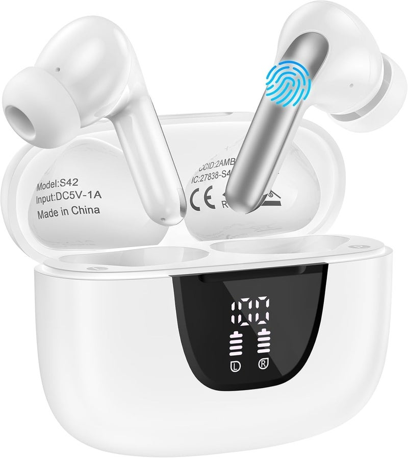 AILKIN iPhone 17 16e Wireless Ear Buds Bluetooth Headphones for Apple iPhone 17/Air/16/16 Plus/16e/16 Pro Max/15/15 Plus/15 Pro Max/14/13, Earbuds Samsung Galaxy A17 A16 Oneplus Google Pixel 10 Earphones - Image 1