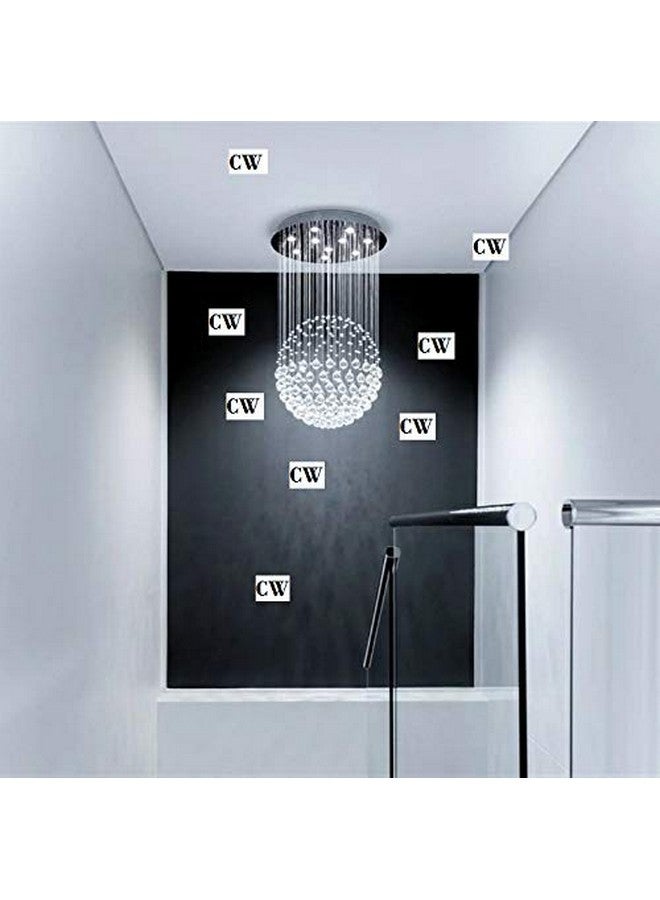 CRYSTA WORLD 4-Lights Modern Chandelier K9 Crystal Chandelier Light Fixture,Modern Flush Mount Ceiling Light Fixtures Raindrop Chandelier for Bedroom,Dining Room,Living Room,H18 x D12 - Image 2