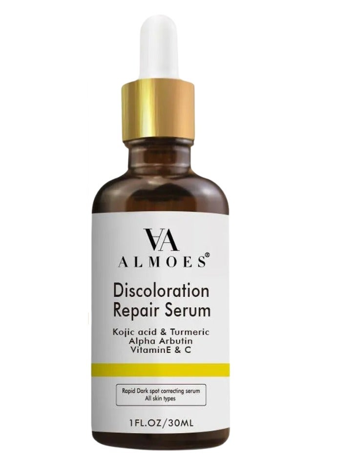 ALMOES Organic Kojic Acid Serum with Vitamin C and Turmeric Discoloration Repair 30ml  - Image 2