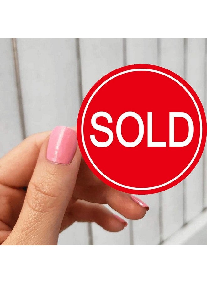 Well Tile 2 Inch Sold Stickers Fluorescent Red Sold Labels - Sold Point Of Sale Pricing Inventory Control Labels For Retail Store Shop Tag Yard Sale 500 Pcs - Image 2