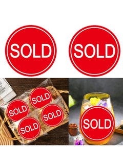 Well Tile 2 Inch Sold Stickers Fluorescent Red Sold Labels - Sold Point Of Sale Pricing Inventory Control Labels For Retail Store Shop Tag Yard Sale 500 Pcs  - Image 3