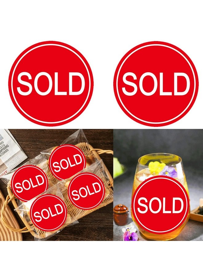Well Tile 2 Inch Sold Stickers Fluorescent Red Sold Labels - Sold Point Of Sale Pricing Inventory Control Labels For Retail Store Shop Tag Yard Sale 500 Pcs - Image 3