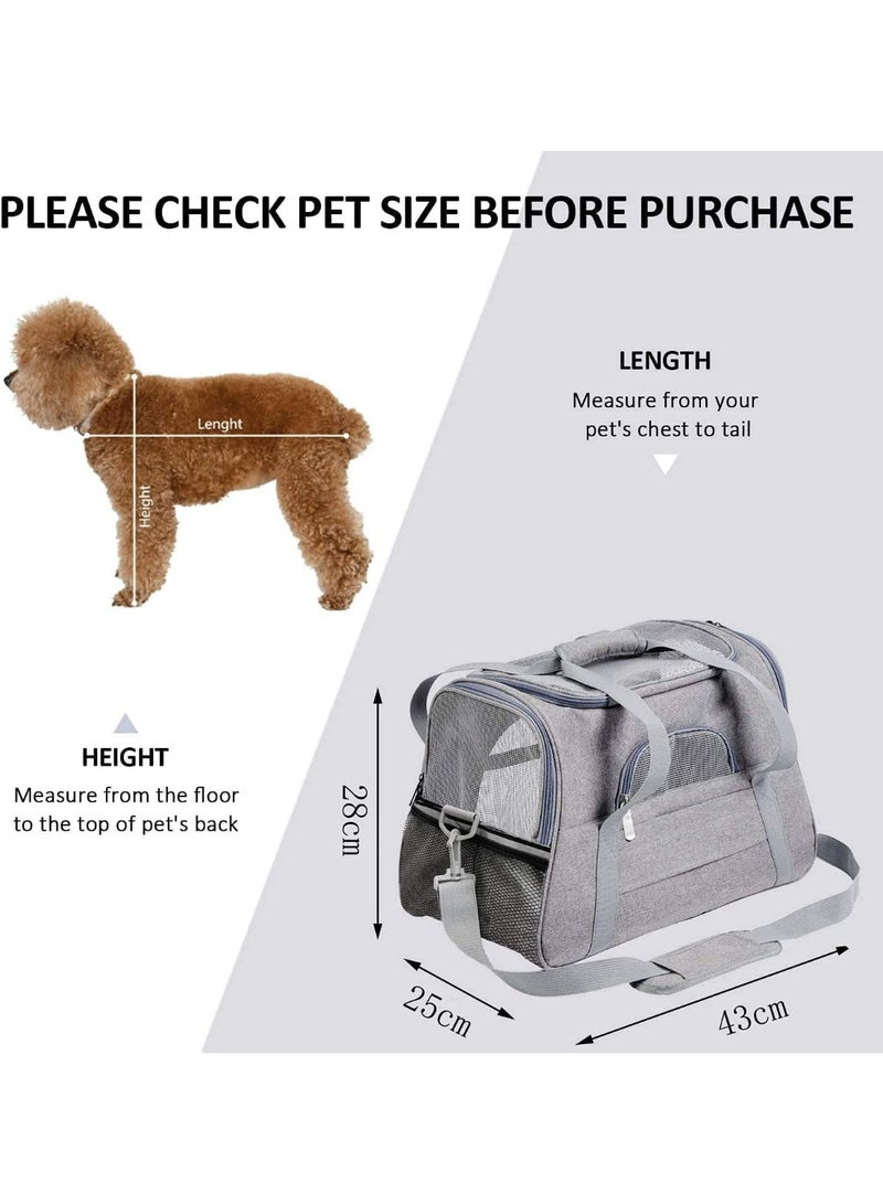 CMGTYYD Pet Carrier Bag, Suitable for Small Dog Cages, Small Pet Cages, Airline Approved Dog and Cat Travel Cages, with Comfortable Mattress for Outdoor Hiking Travel Bag (Grey) - Image 2