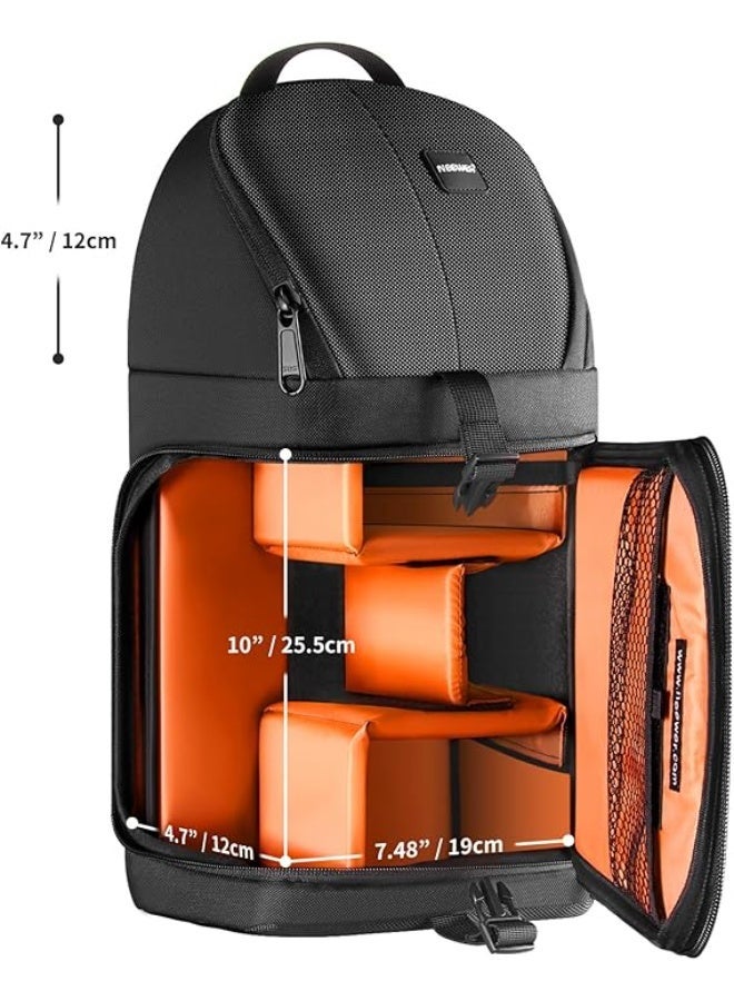 Neewer Professional Camera Sling Backpack for Nikon Canon Sony and Other DSLR and Lens, Tripod, Other Accessories, Waterproof and Anti-Tear Bag with Padded Partitions - Image 1