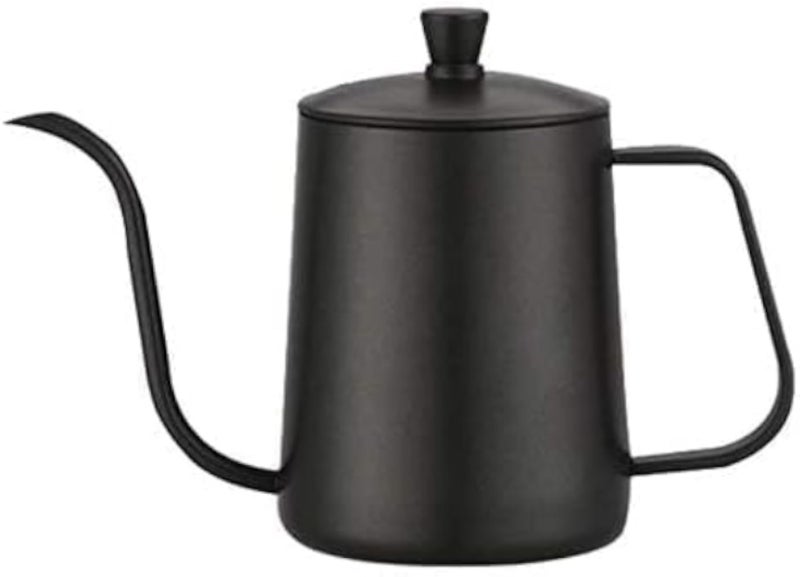 Stainless Steel Gooseneck Drip Coffee Kettle 600ml â€“ Elegant Design for Preparing Specialty Coffee & Manual Roasting â€“ Precision Pouring and High Stability