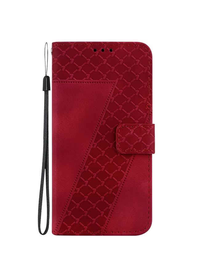 Zaboon Case For iPhone 13 Pro Seven-shaped Embossed Leather Phone Case - Image 2