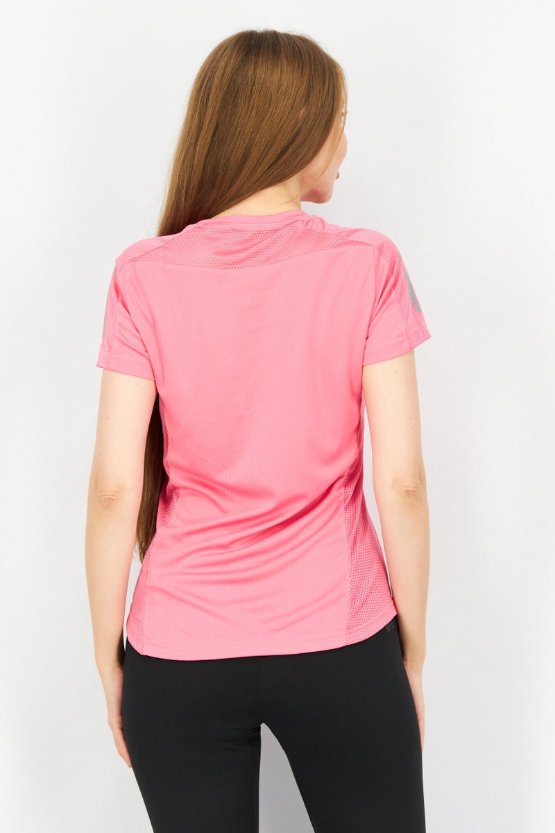 Adidas Women Sportswear Fit Brand Logo Training Top, Pink  - Image 2