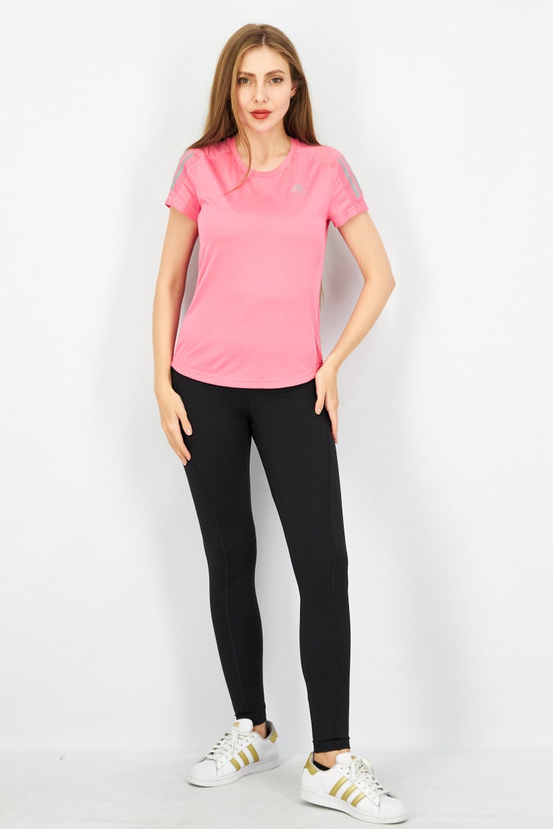 Adidas Women Sportswear Fit Brand Logo Training Top, Pink  - Image 3