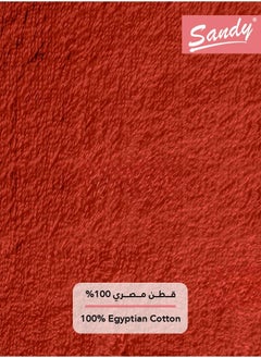 ساندي منشفة وجه قطن 100% من ساندي, مثالية للاستخدام اليومي, سريعة الجفاف وعالية الامتصاص وناعمة الملمس, 70×40 سم, طوبي  - Image 5