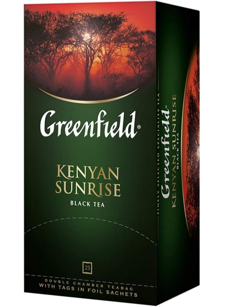 جرين فيلد شاي أسود كيني صن رايز 25 كيس شاي 50 جم - Image 4