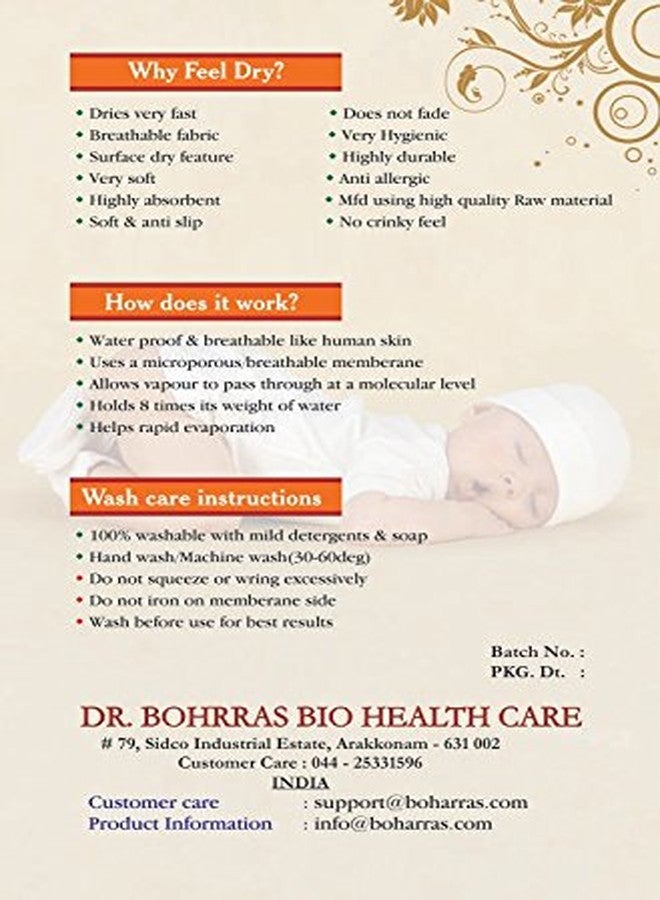 FEEL DRY Waterproof Reusable Bed Protector Drying Sheet for New Born Baby(Size_M, Maroon) - Image 3