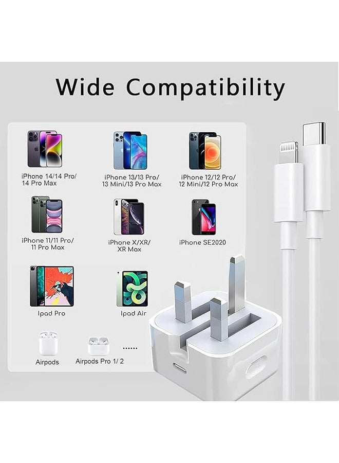 هافن اي فون 20W شاحن سريع ، مع الناقل التسلسلي العام كابل ضوء ، شاحن سريع ، متوافق مع اي فون 14 برو / 14 برو ماكس / 14 زائد / 14 / 13 / 12 / 11 / XS-1 م - Image 4
