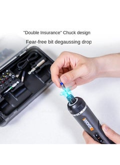 WORX Worx 4V Mini Electrical Screwdriver Set WX242 Smart Cordless Electric Screw Driver USB Rechargeable Handle 30 Bit Set Drill Tool  - Image 3