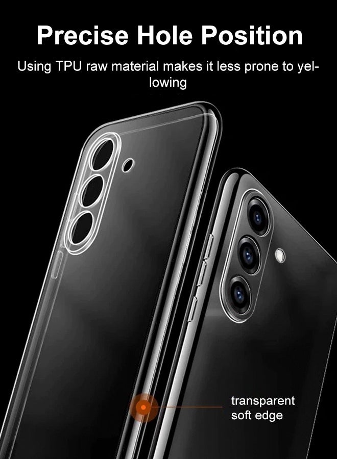 غلاف هاتف شفاف رفيع إطار TPU ناعم ظهر PC صلب بأربع زوايا ماصة للصدمات مضاد للسقوط والخدش بحماية بارزة للشاشة والكاميرا لسامسونج جالاكسي S25 - Image 3