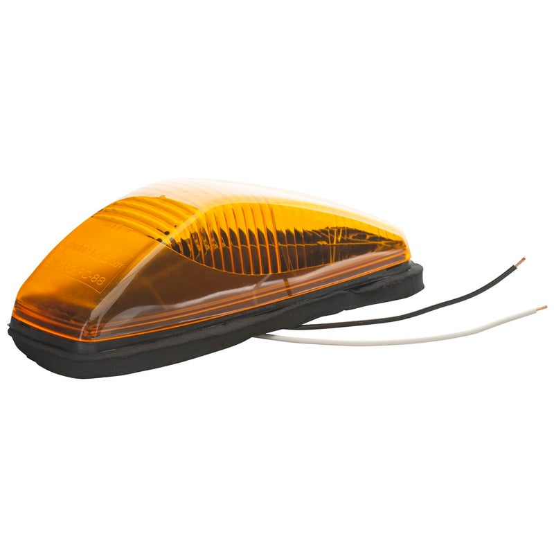 Grote 46813 Yellow Small Aerodynamic Cab Marker Light without Chrome Bezel