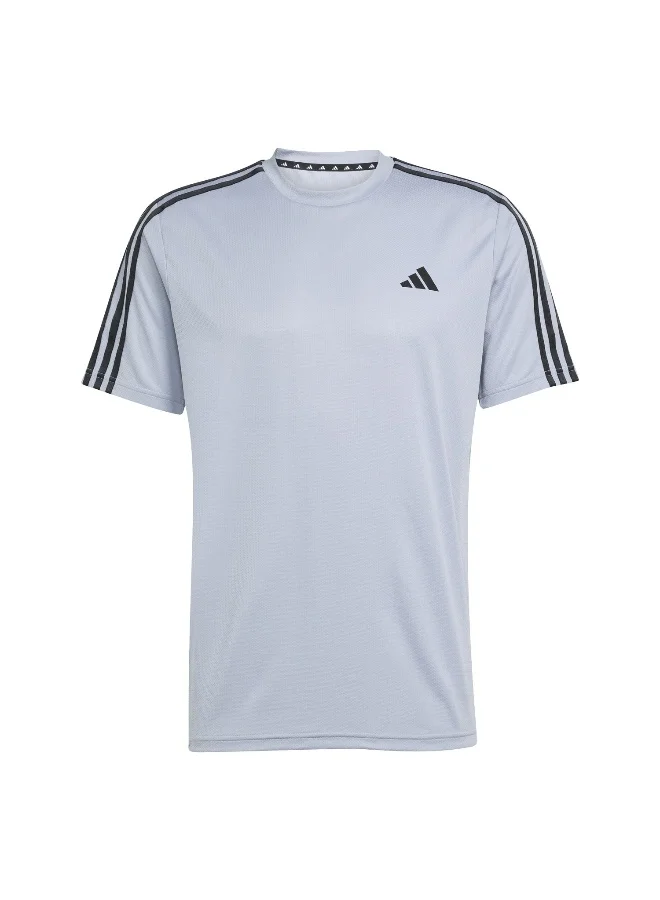 Adidas Adidas Tr-Es Base 3S T Grey T-Shirt (Short Sleeve) T-Shirts For Men