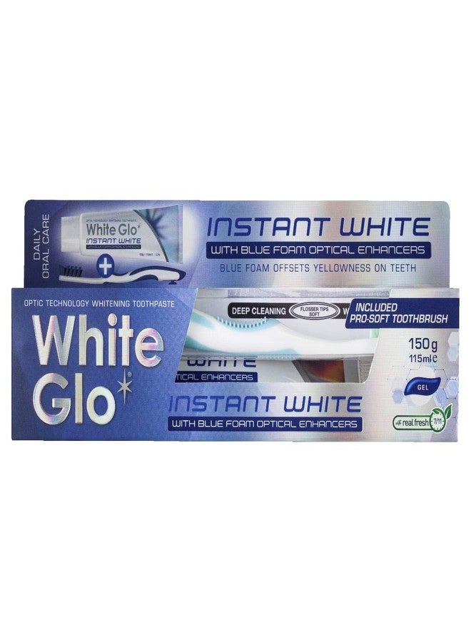 White Glo Instant White Optic Technology Whitening Toothpaste + Toothbrush - Image 2