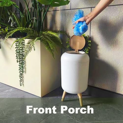 Yatmung Dog Poop Trash Can Outside 25 Gal Bathroom Trash Can with Lid Bedroom Garbage Can Small Pet Waste Container with Lid Outdoor Office Living Room Plant Styled Dog Poop Bucket - Image 3