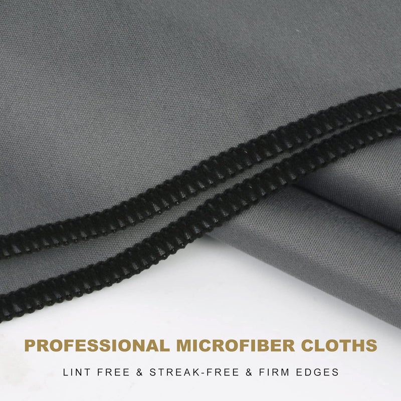 Sinland Microfiber Glass Polishing Cloths Thick Lint -Free Drying Towels for Wine Glasses Stemware Dishes Stainless Appliances 19.5 Inch X 23.5 Inch Pack of 2 Darkgrey - Image 3