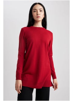 Woman Tricot Regular Fit C Neck Long Sleeve Tunic