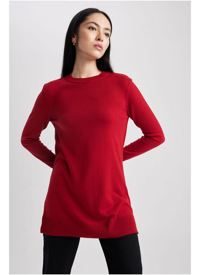DeFacto - Woman Tricot Regular Fit C Neck Long Sleeve Tunic - Image 1