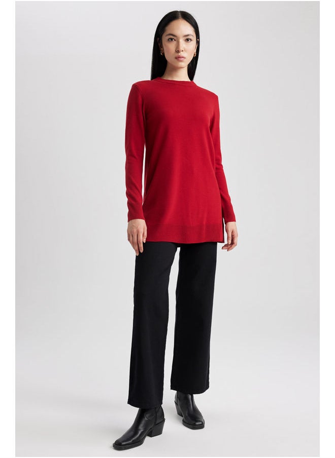 DeFacto - Woman Tricot Regular Fit C Neck Long Sleeve Tunic - Image 1