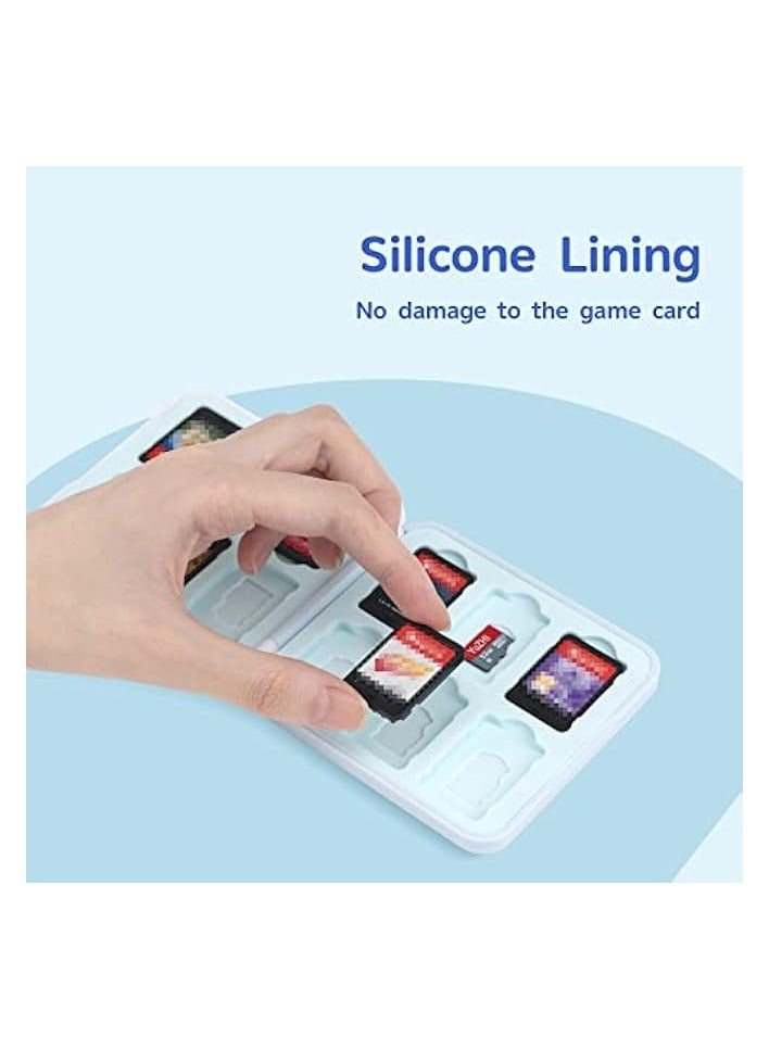 بروماس حافظة بطاقات ألعاب سويتش المحمولة - حافظة حامل ألعاب سويتش مع 12 فتحة لبطاقات الألعاب - صندوق تخزين لحمل خرطوشة بطاقات الألعاب متوافق مع نينتندو سويتش - حفلة القرش - Image 3