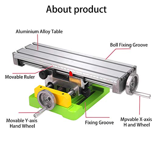 MYSWEETY Multifunction Worktable Milling Working Cross Table Milling Machine Compound Drilling Slide Table For Bench Drill Adjustme X-Y (6350 SIZE) - Image 3