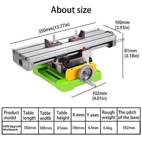 MYSWEETY Multifunction Worktable Milling Working Cross Table Milling Machine Compound Drilling Slide Table For Bench Drill Adjustme X-Y (6350 SIZE) - Image 2