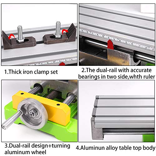 MYSWEETY Multifunction Worktable Milling Working Cross Table Milling Machine Compound Drilling Slide Table For Bench Drill Adjustme X-Y (6350 SIZE) - Image 4