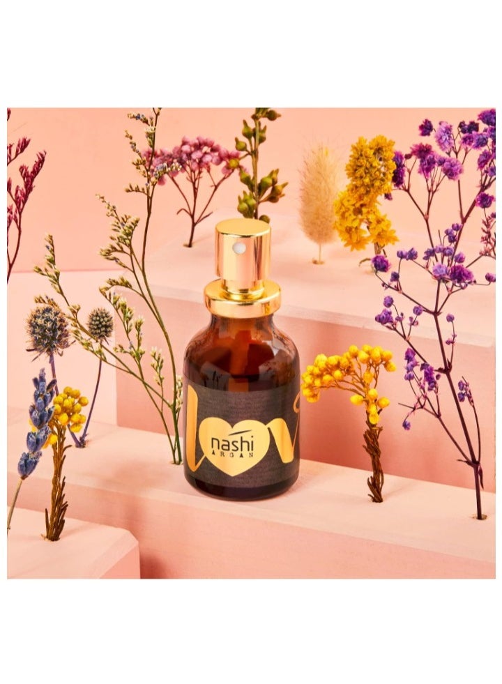 ناشي أرجان بخاخ الشعر "ناشي أرغان لاف" (Nashi Argan Love) سعة 20 مل – عطر للشعر يدوم طويلاً للنساء والرجال - Image 3