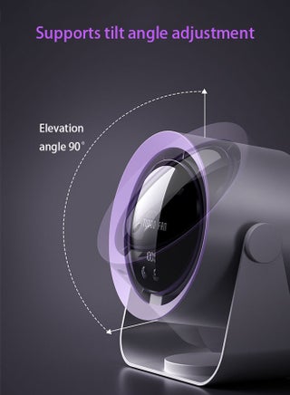 Portable Desktop Fan with Digital Display 100 Speed  Battery90° Angle adjust Mini Fan Table Advanced Small Indoor Air Circulation Desk Fan Wall Mountable Portable USB Fan for Travel Bedroom Kitchen Desktop Camping - view 3