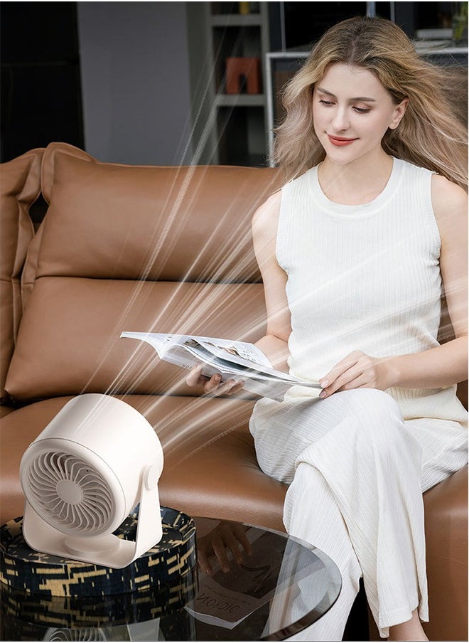 HOOPZOZA - Advanced Small Indoor Air Circulation Desktop Fan with Digital Display 90° Angle and 100 Speed Adjustments Mini Fan 4000mAh Wall Mountable Portable USB Fan for Travel Bedroom Kitchen Desktop Camping Black - Image 1