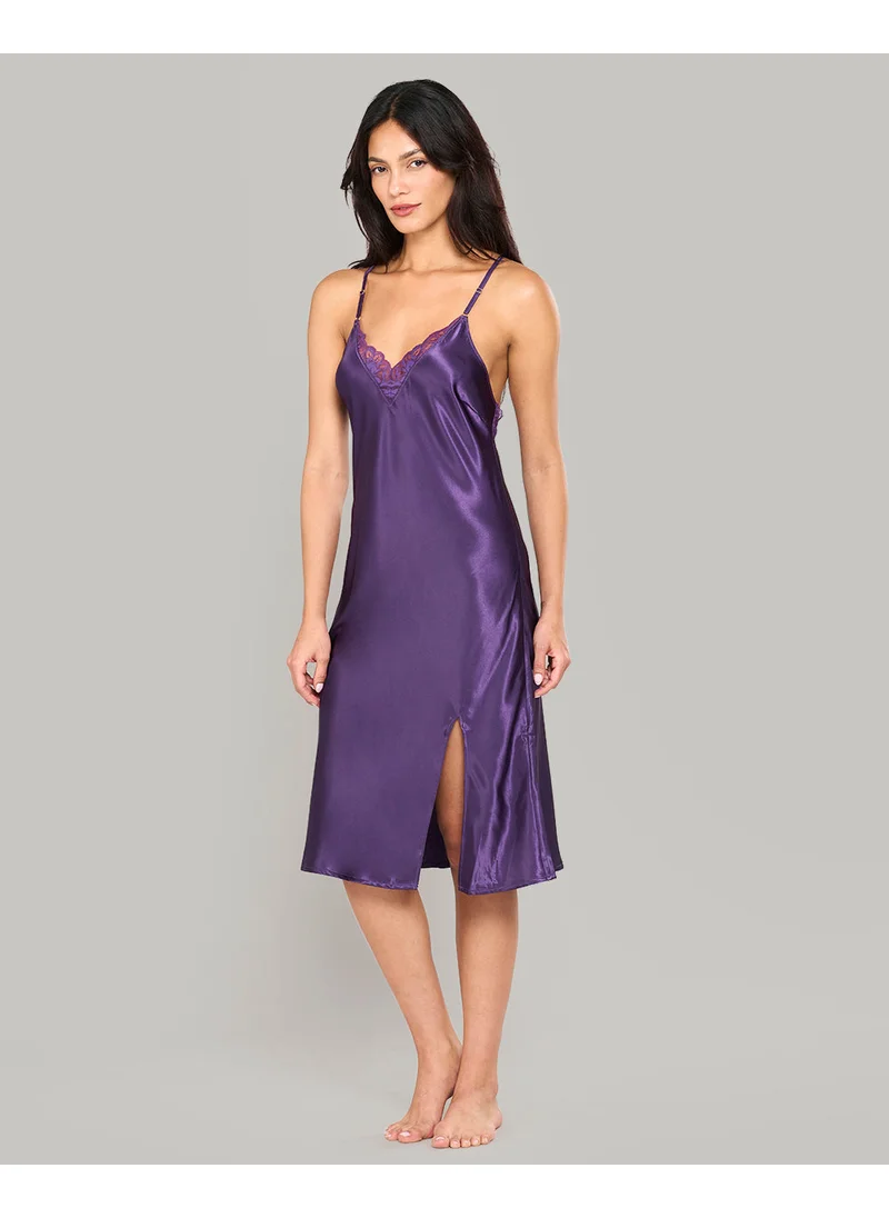 La Senza La Senza Satin Night Slip With Lace Detailing