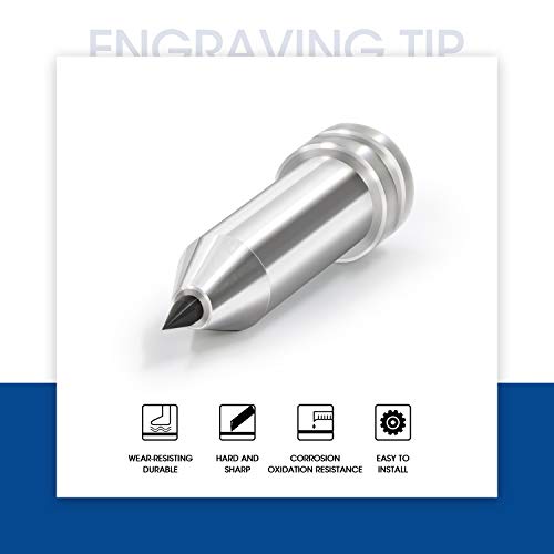3 BUZZLETT Engraving Tip/Tool/Etching Tool, Compatible with Cricut Maker, Explore 3, Explore, Explore Air, Explore Air 2 and Explore One, with 16 Pieces of Modern Classic Silver Blank Tags& Labels - Image 3