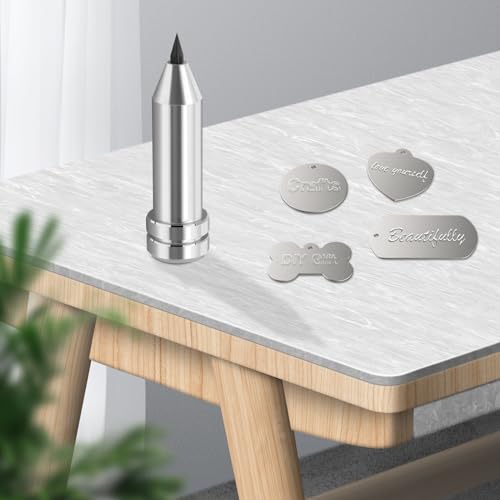 3 BUZZLETT Engraving Tip/Tool/Etching Tool, Compatible with Cricut Maker, Explore 3, Explore, Explore Air, Explore Air 2 and Explore One, with 16 Pieces of Modern Classic Silver Blank Tags& Labels - Image 5