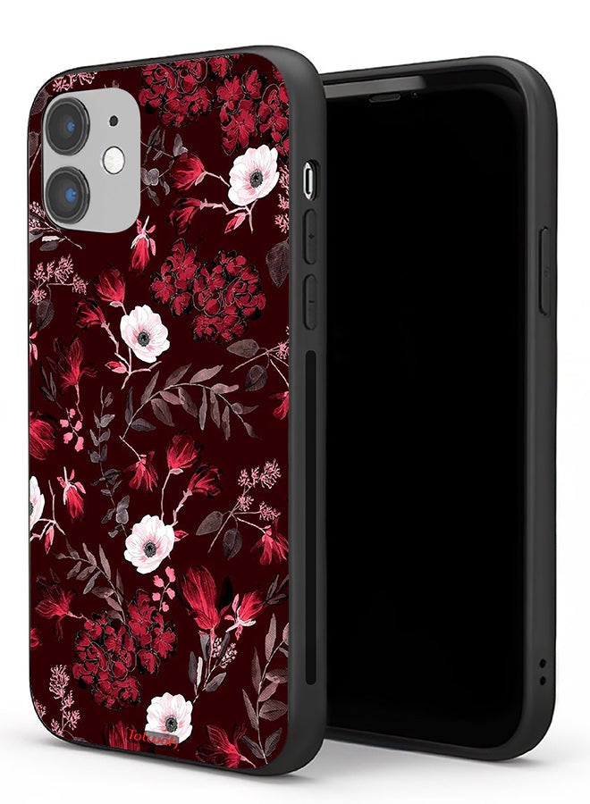 Tolwak Apple iPhone 11 Protective Case Small Flowers And Tropical Leaves - Image 1