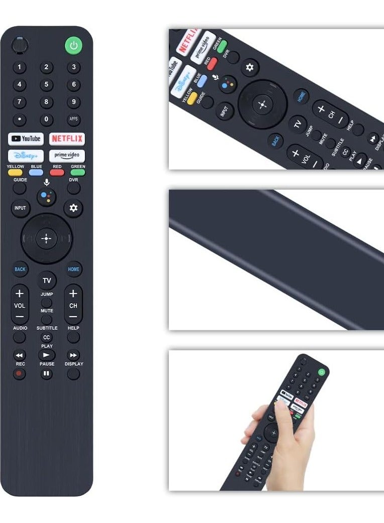 PopZa RMF-TX520U Voice Remote Control for Sony Bravia OLED/LED 4K/8K UHD Smart Google TV – Quick Access Buttons for YouTube, Netflix, Disney+, Prime Video - Image 4