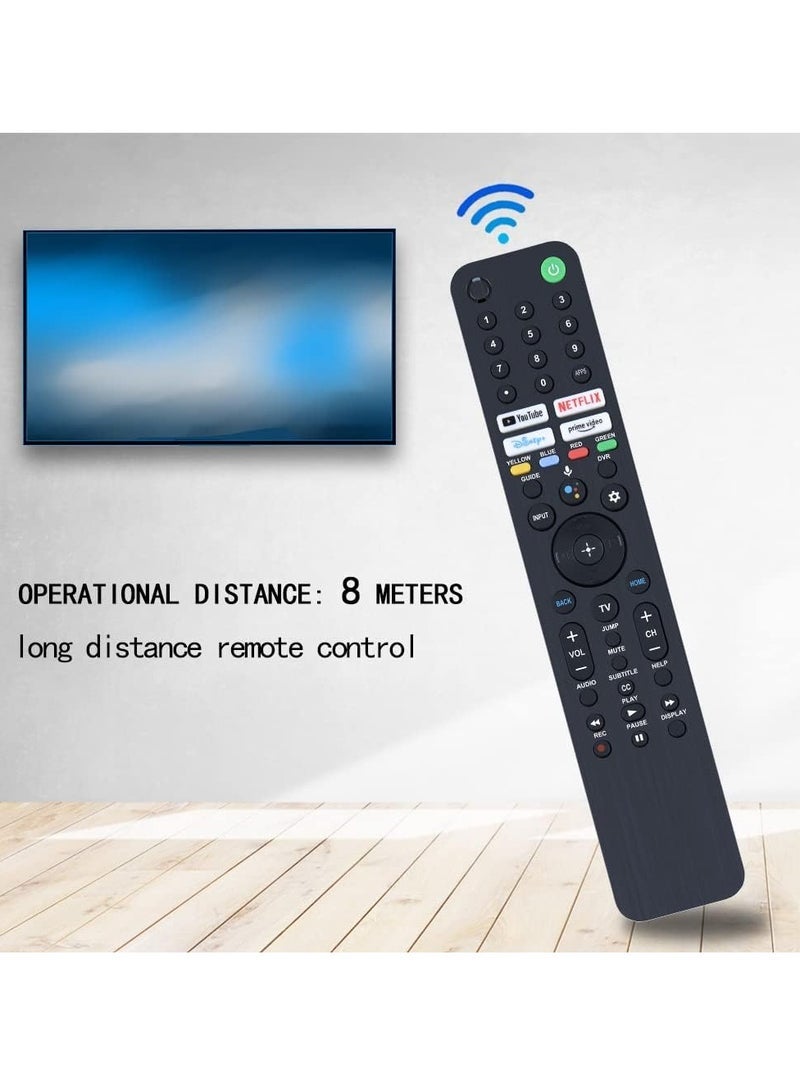 PopZa RMF-TX520U Voice Remote Control for Sony Bravia OLED/LED 4K/8K UHD Smart Google TV – Quick Access Buttons for YouTube, Netflix, Disney+, Prime Video - Image 3
