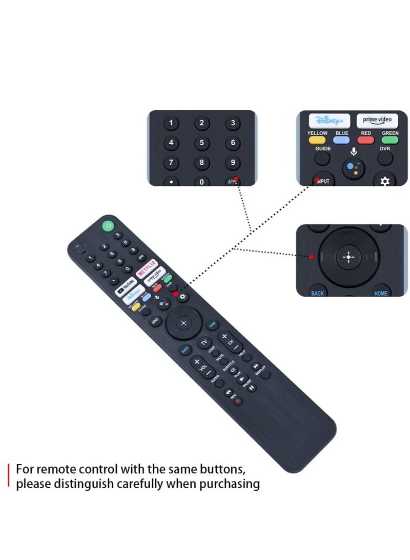 PopZa RMF-TX520U Voice Remote Control for Sony Bravia OLED/LED 4K/8K UHD Smart Google TV – Quick Access Buttons for YouTube, Netflix, Disney+, Prime Video - Image 5