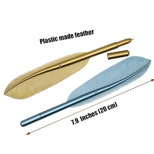 Lopenle 15 PCS Novelty Feather Pens Funny Fancy Artificial Feather Gel Pens Black Ink Stylish Women Quill Writing Pens For Home School Office Bithday Christmas Party Gift Wedding Bridal - Image 2