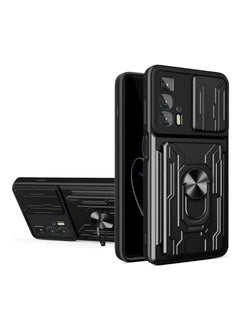 For Motorola Edge 20 Pro case, magnetic ring with sliding camera mount function, with card clip, for Motorola Edge 20 Pro