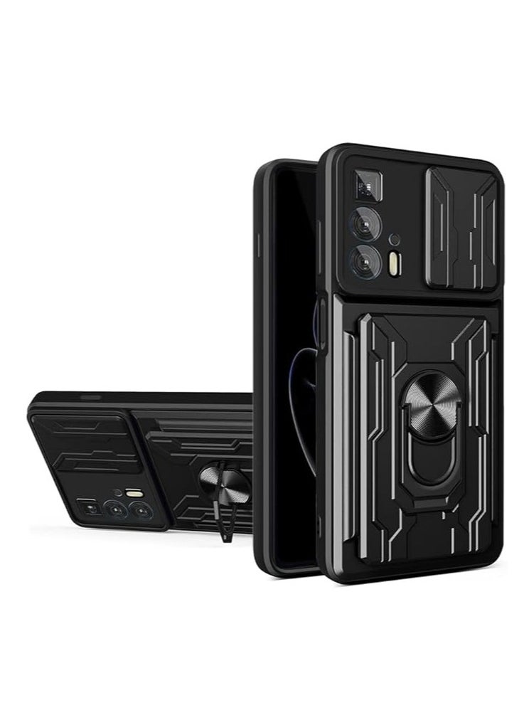 General - For Motorola Edge 20 Pro case, magnetic ring with sliding camera mount function, with card clip, for Motorola Edge 20 Pro - Image 1