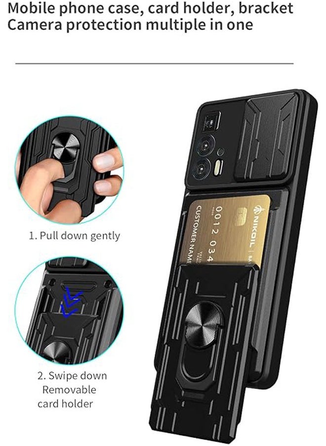 General - For Motorola Edge 20 Pro case, magnetic ring with sliding camera mount function, with card clip, for Motorola Edge 20 Pro - Image 1