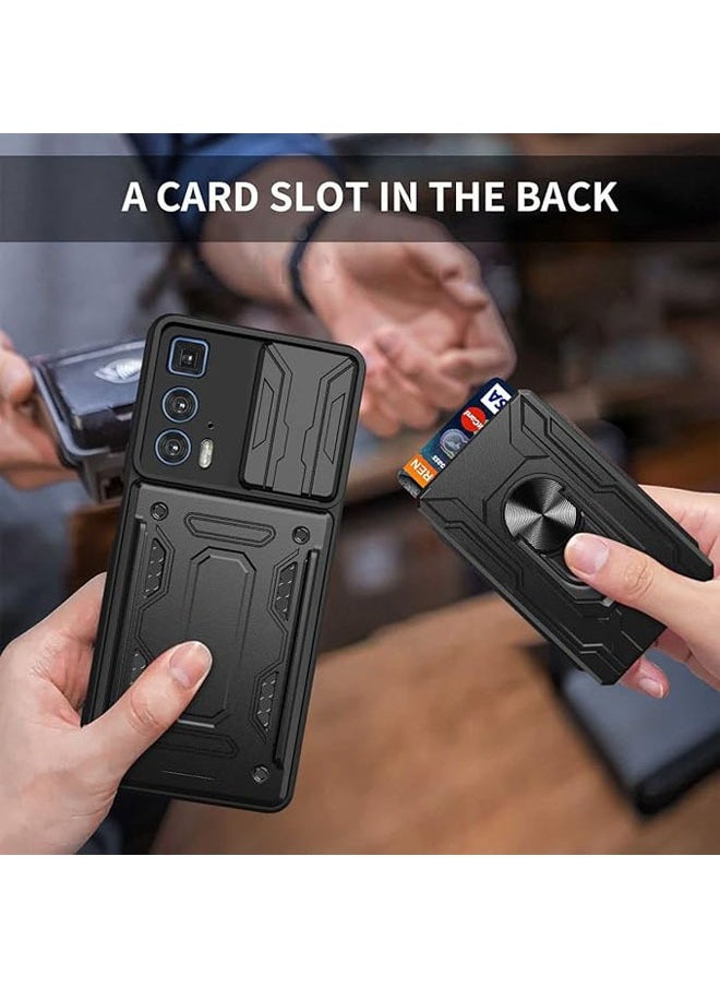 General - For Motorola Edge 20 Pro case, magnetic ring with sliding camera mount function, with card clip, for Motorola Edge 20 Pro - Image 1