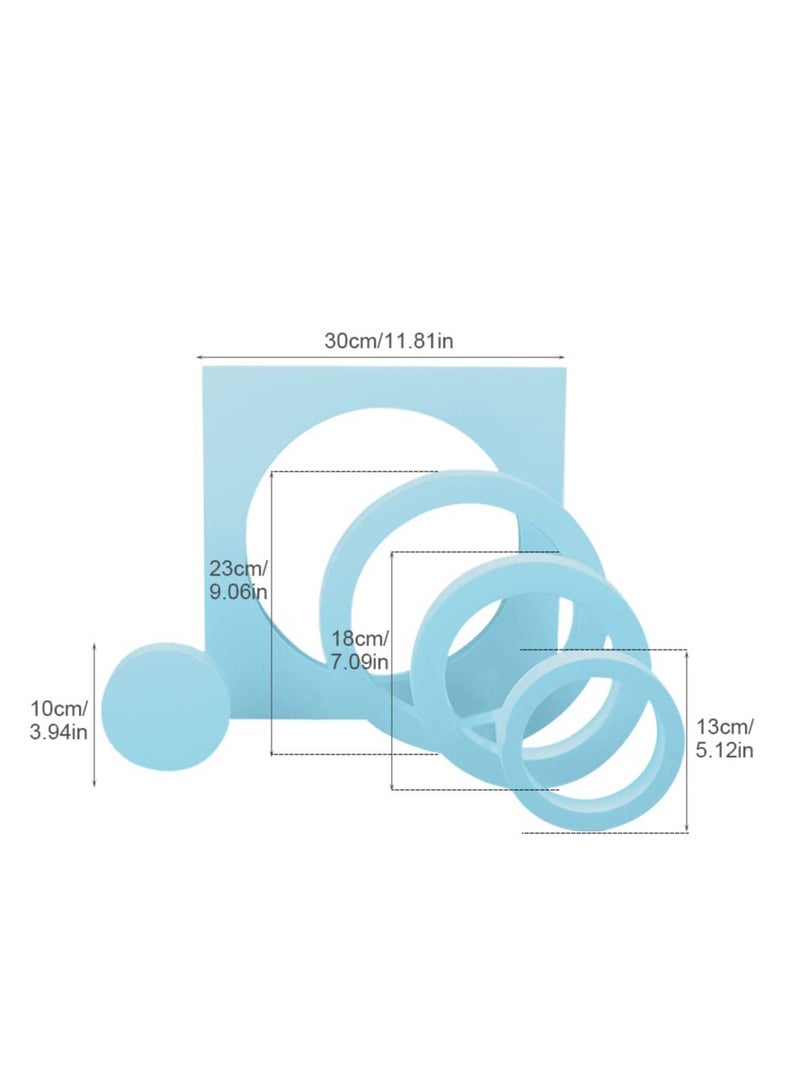 5pcs Hard Foam Geometric Cube Life Photo Photography Material Fotografia Shoot Props for Jewelry Toiletries Makeup Tools (Light Blue) - Image 3